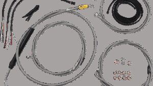LA CHOPPERS Complete Stainless Braided Handlebar Cable/Brake Line Kit - 18"-20" Handlebars - '21-'22 FLTR