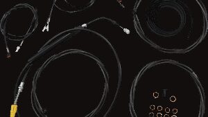 LA CHOPPERS Complete Plug-and-Play Cable Kit - 15" - 17" Handlebars - '21-'22 FLTR - ABS - Midnight