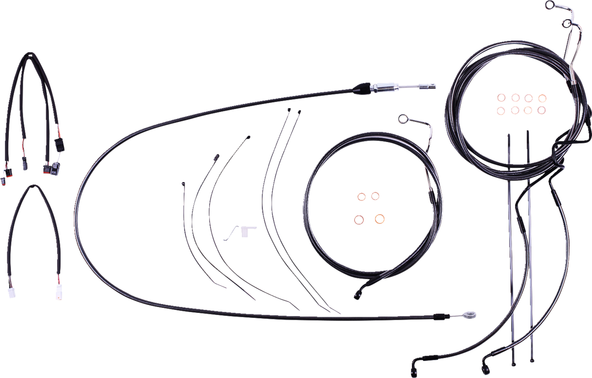 MAGNUM SHIELDING Black Pearl™ Designer Handlebar Installation Kit - 15"-17" - '21-'22 FLHR