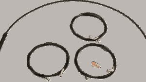 LA CHOPPERS Standard Black Vinyl Handlebar Cable/Brake Line Kit - Stock Ape Hangers - '23-'25 Touring