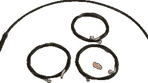 LA CHOPPERS Standard Black Vinyl Handlebar Cable/Brake Line Kit - 12"-14" Ape Hangers - '23-'25 Touring