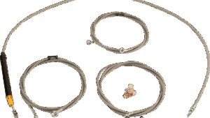 LA CHOPPERS Standard Stainless Braided Handlebar Cable/Brake Line Kit - 18"-20" Ape Hangers - '23-'25 Touring