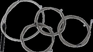 LA CHOPPERS Complete Stainless Braided Handlebar Cable/Brake Line Kit - Stock Bars - '23-'25 Touring