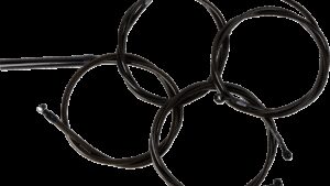 LA CHOPPERS Complete Midnight Braided Cable Kit - Stock Handlebars - '23-'25 Touring
