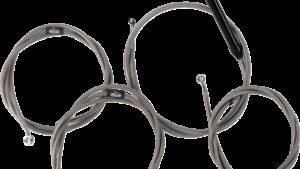 LA CHOPPERS Complete Stainless Braided Handlebar Cable/Brake Line Kit - 12"-14" Handlebars - '23-'25 Touring