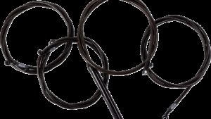 LA CHOPPERS Complete Midnight Braided Cable Kit - 12"-14" Handlebars - '23-'25 Touring