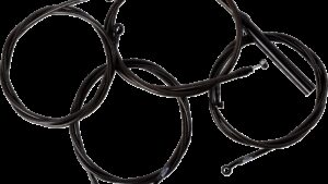 LA CHOPPERS Complete Midnight Braided Cable Kit - 15"-17" Handlebars - '23-'25 Touring