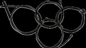 LA CHOPPERS Complete Midnight Braided Cable Kit - 18"-20" Handlebars - '23-'25 Touring