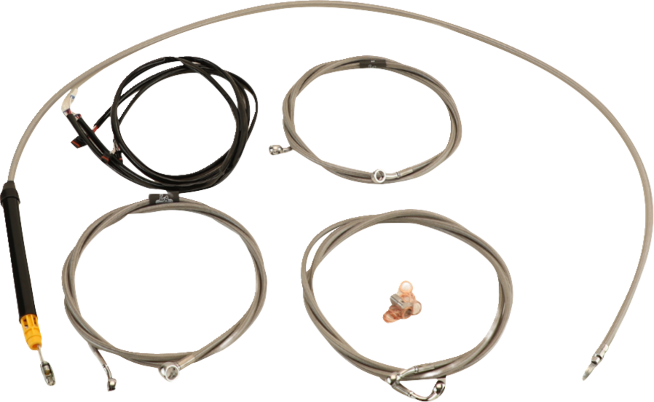 LA CHOPPERS Complete Plug-and-Play Cable Kit - Stock Handlebars - '23-'25 Touring - Stainless