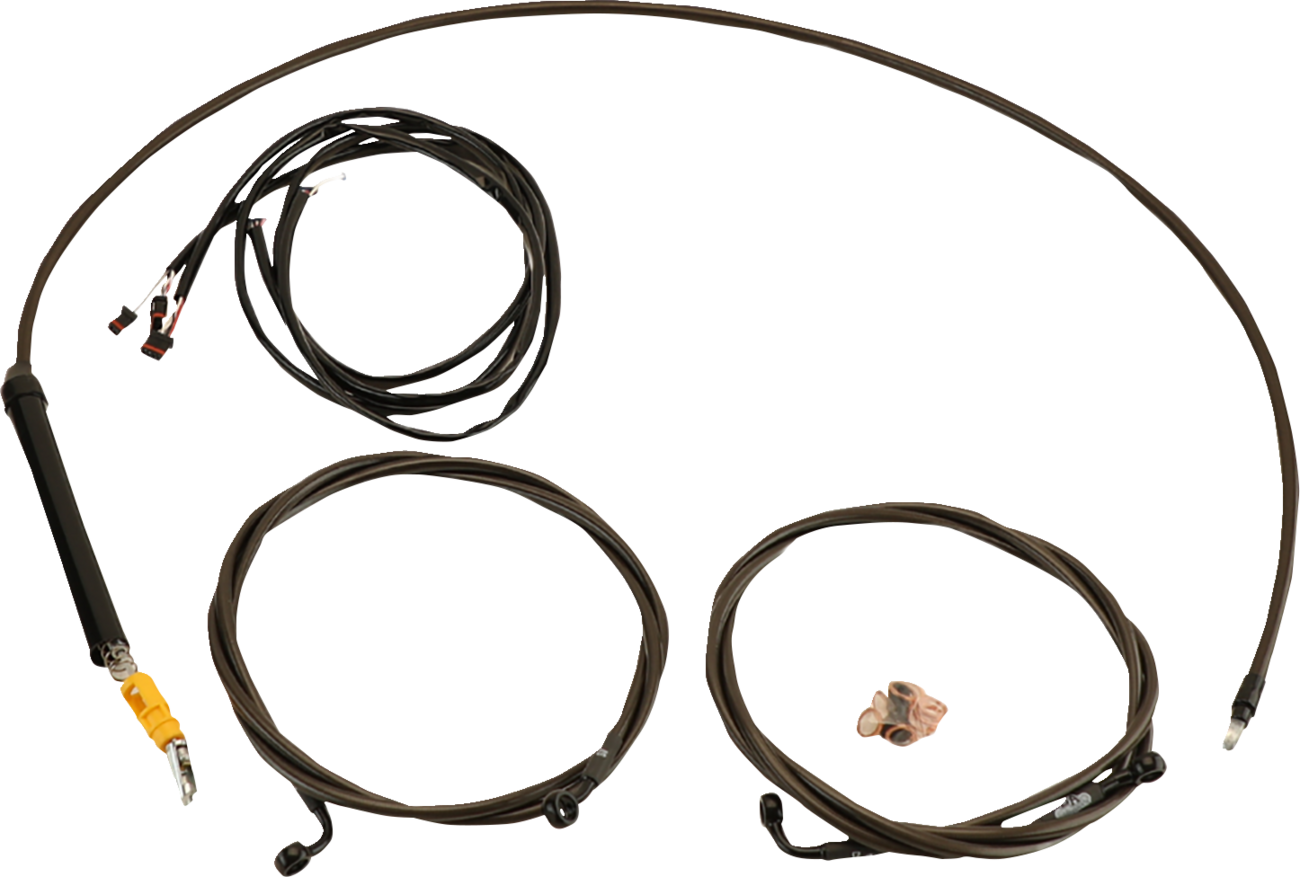 LA CHOPPERS Complete Plug-and-Play Cable Kit - 12" - 14" Handlebars - '23-'25 Touring - Midnight
