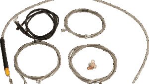 LA CHOPPERS Complete Plug-and-Play Cable Kit - 18" - 20" Handlebars - '23-'25 Touring - Stainless