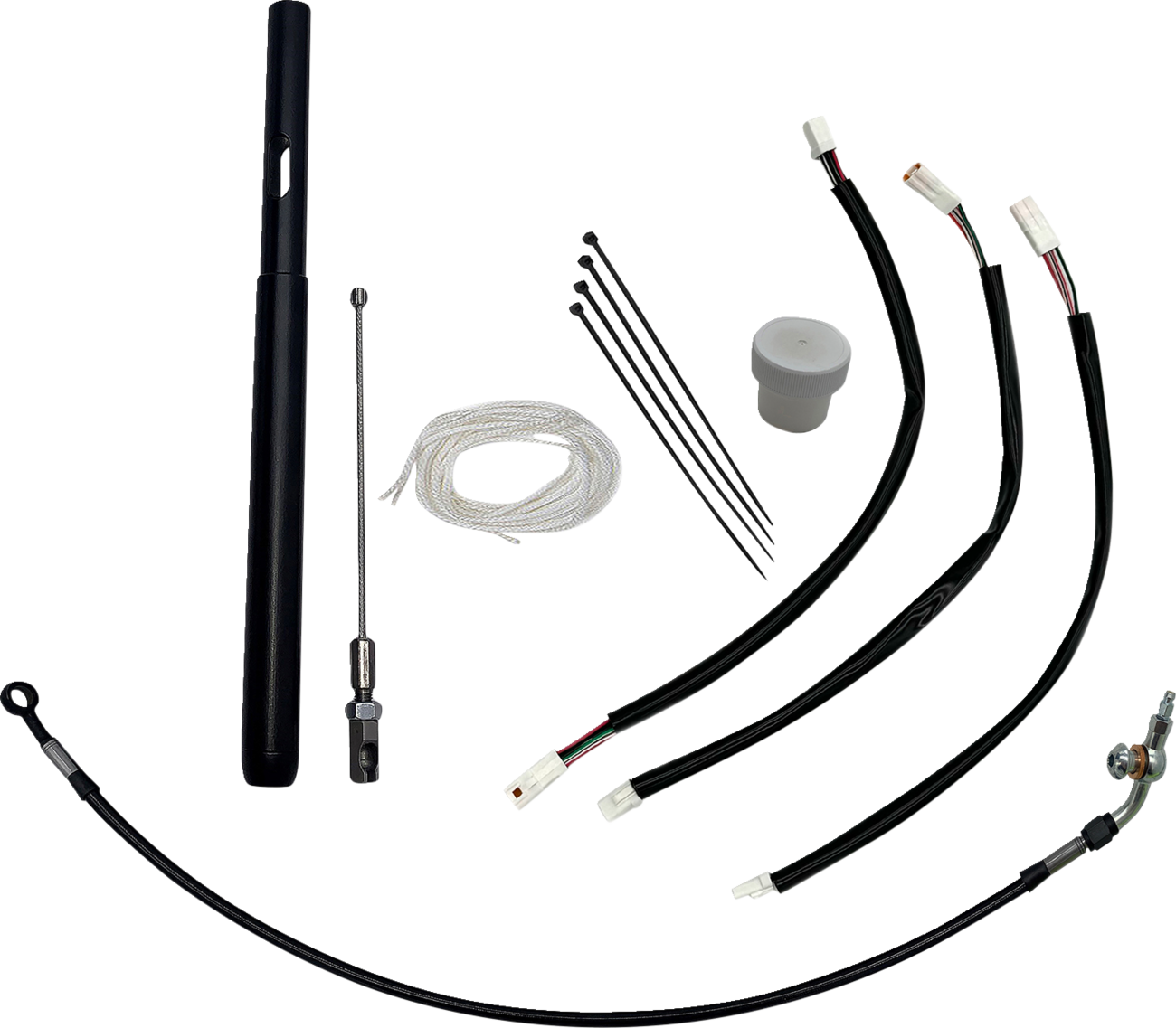 FAT BAGGERS INC. Handlebar Clutch Cable Extension - +6" - Road Glide - Black