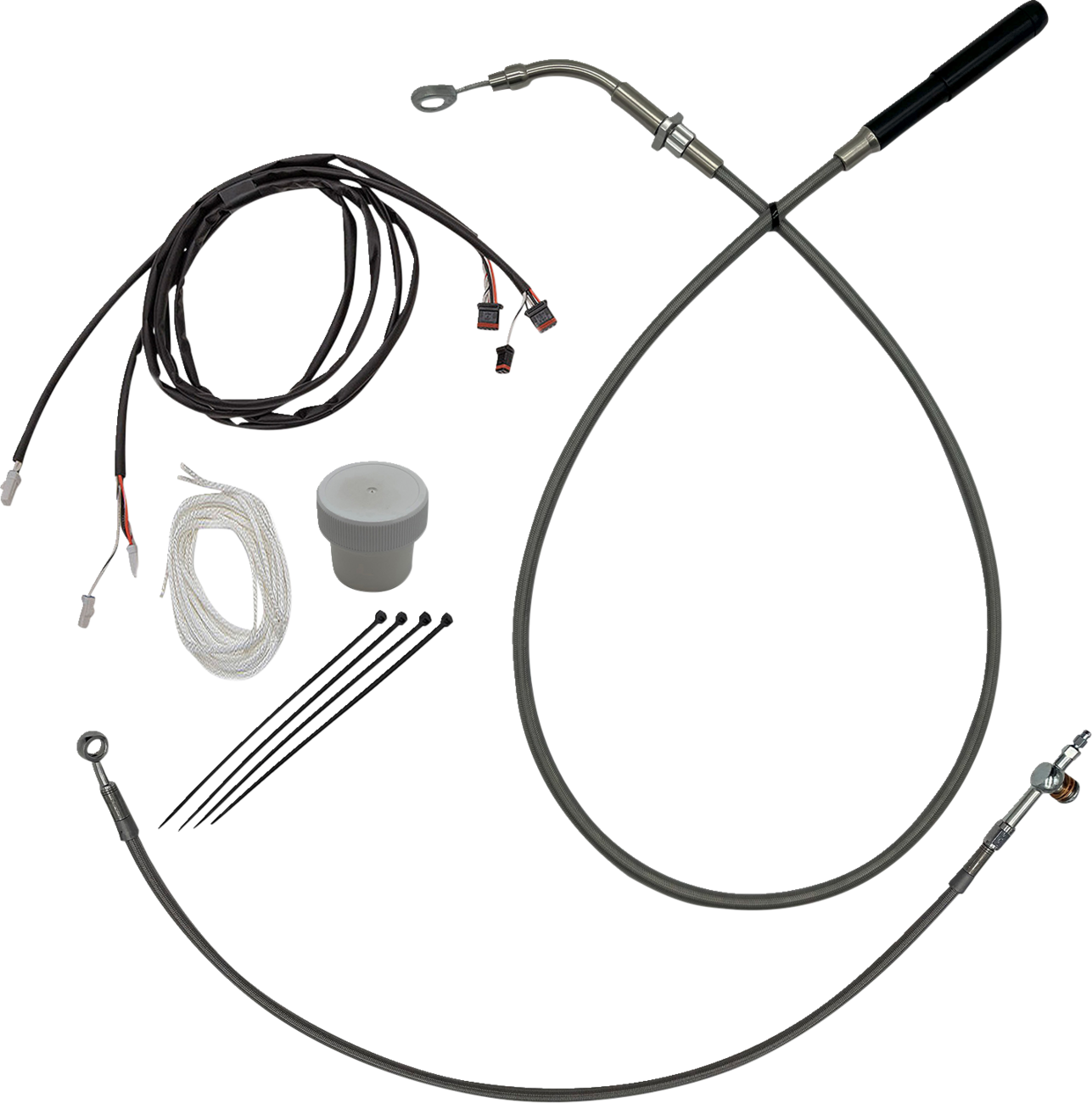 FAT BAGGERS INC. EZ Install Kit - +8" - FLHT, FLHX - Braided