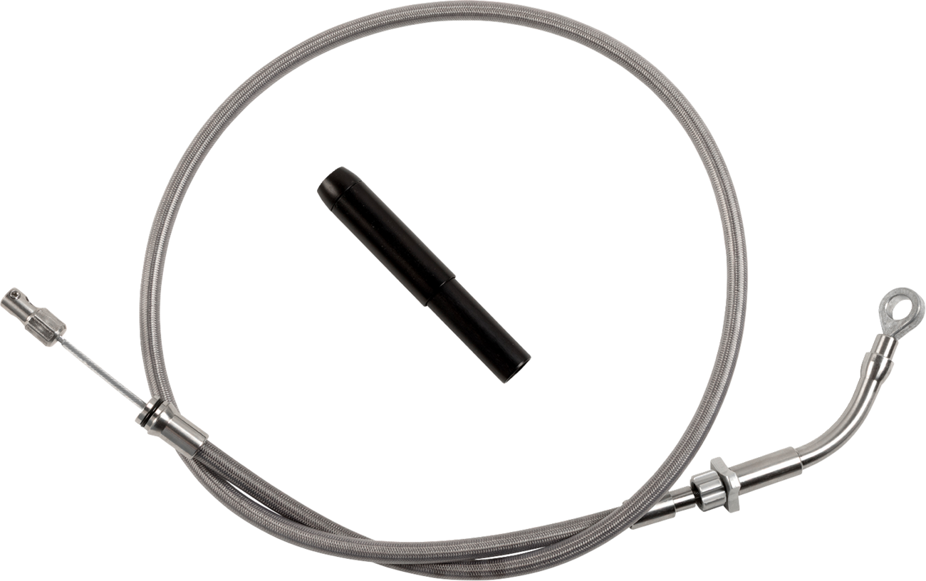 FAT BAGGERS INC. EZ Install Upper Clutch Cable - FLTR/FLHX '21-'23 - Stock - Braided Stainless Steel