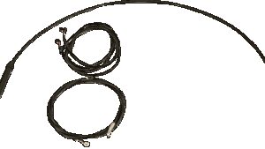 LA CHOPPERS Complete Plug-and-Play Cable Kit - Upper - 12" - 14" Handlebars - '17-'20 Touring - Black