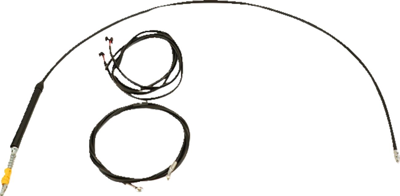 LA CHOPPERS Complete Plug-and-Play Cable Kit - Upper - 12" - 14" Handlebars - '17-'20 Touring - Black