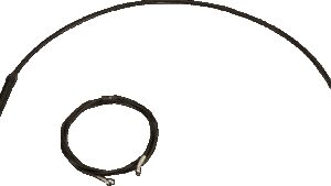 LA CHOPPERS Standard Black Vinyl Handlebar Cable/Brake Line Kit - 18"-20" Ape Hangers - '23-'25 Touring