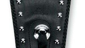 MUSTANG Cruiser Tank Bib - Studs/Concho - Black - Kawasaki