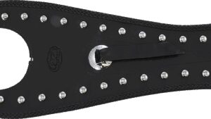 MUSTANG Cruiser Tank Bib - Studs/Concho - Black - Yamaha