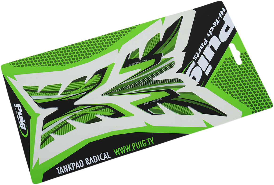 PUIG HI-TECH PARTS Tank Pad - Radikal - Green