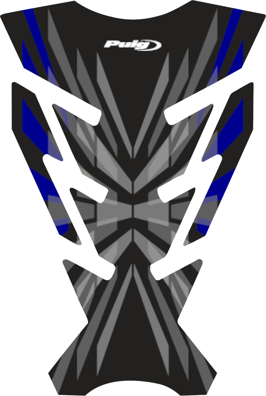 PUIG HI-TECH PARTS Challenge Tank Pad - Blue