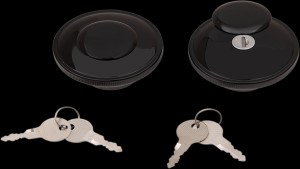 DRAG SPECIALTIES CAP GAS LOCK BLK N/VENT