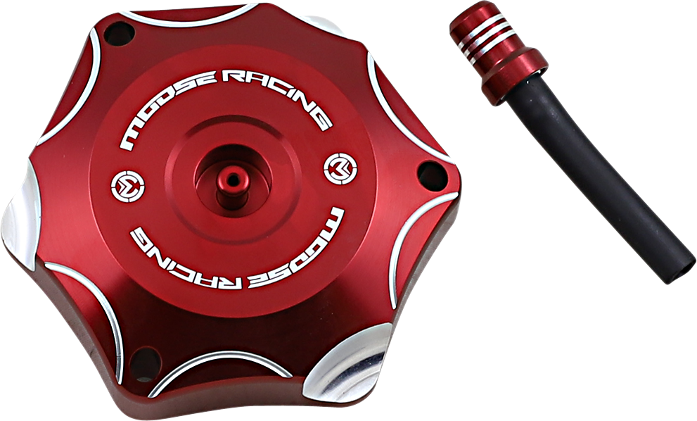 MOOSE OFFROAD Aluminum Gas Cap - Red - Honda