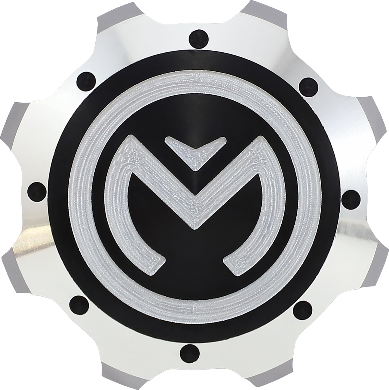 MOOSE OFFROAD Gas Cap - Silver/Black - Polaris