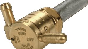 GOLAN PRODUCTS "Click-Slick" Fuel Petcock - Forward - Raw Brass - 22mm