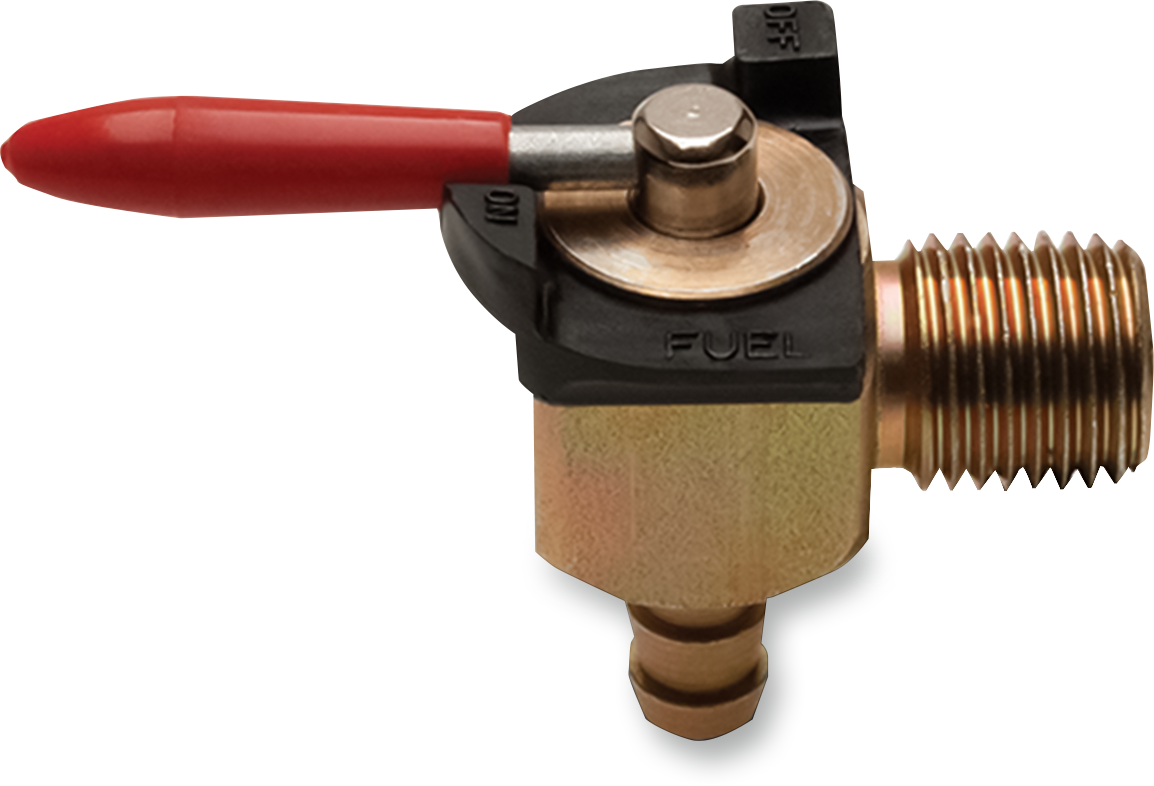 MOTION PRO Fuel Valve - 90° - 1/4" NPT - 1/4" Barb