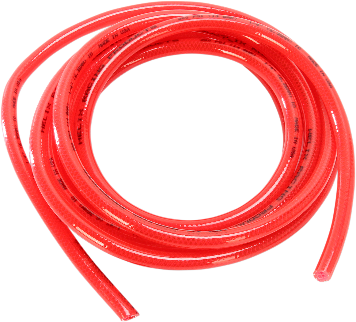 HELIX High-Pressure Fuel Line - Red - 1/4" - 10'