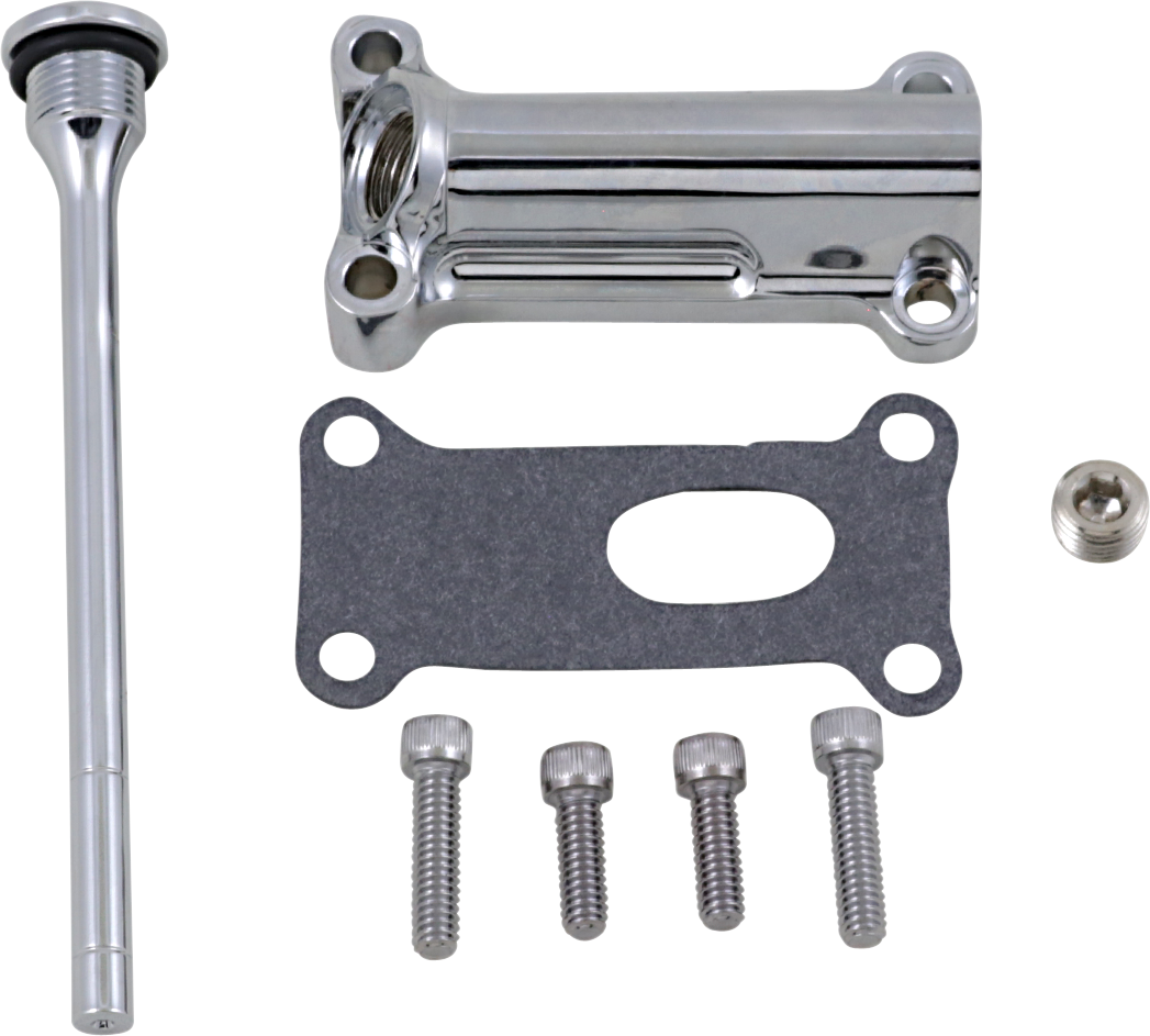 DRAG SPECIALTIES Engine Oil Spout Kit - Chrome - 93'-98' Touring