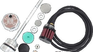 FEULING PARTS Vented Dipstick - Polished - M8 Touring/Trike