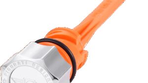 FIGURATI DESIGNS Magnetic Oil Dipstick - Curved - Silver - M8 Softail