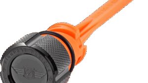 FIGURATI DESIGNS Magnetic Oil Dipstick - Knurled - Black - M8 Softail