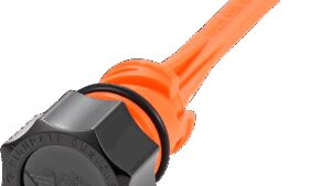 FIGURATI DESIGNS Magnetic Oil Dipstick - Curved - Black - M8 Softail