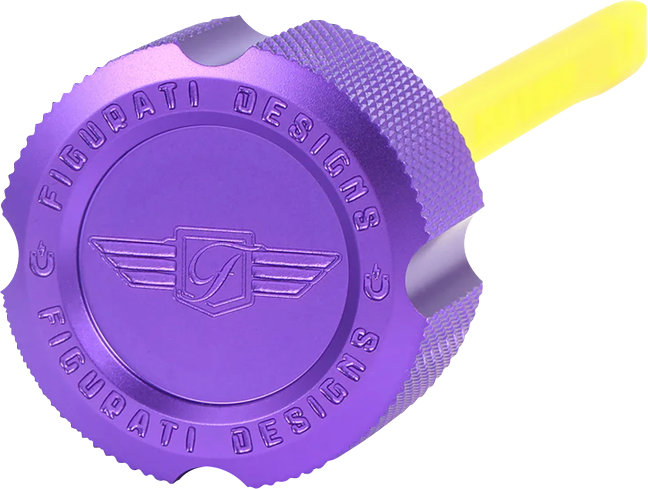 FIGURATI DESIGNS Performance Magnetic Oil Dipstick - Knurled - Purple - M8 Touring/Trike