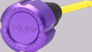 FIGURATI DESIGNS Performance Magnetic Oil Dipstick - Knurled - Purple - '07-'16 Touring/Trike