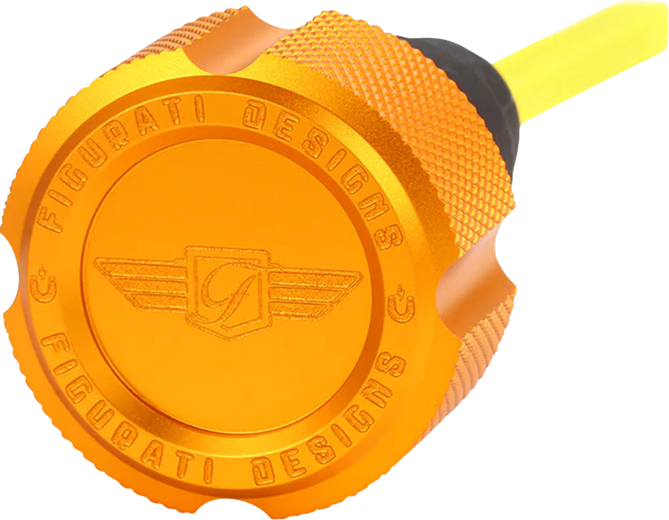 FIGURATI DESIGNS Performance Magnetic Oil Dipstick - Knurled - Gold - '07-'16 Touring/Trike