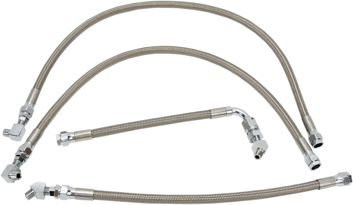 DRAG SPECIALTIES Oil Line Kit - Stainless Steel - FXR