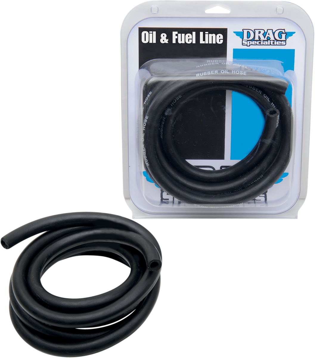 DRAG SPECIALTIES Fuel/Oil Line - Black - 3/8" - 8'