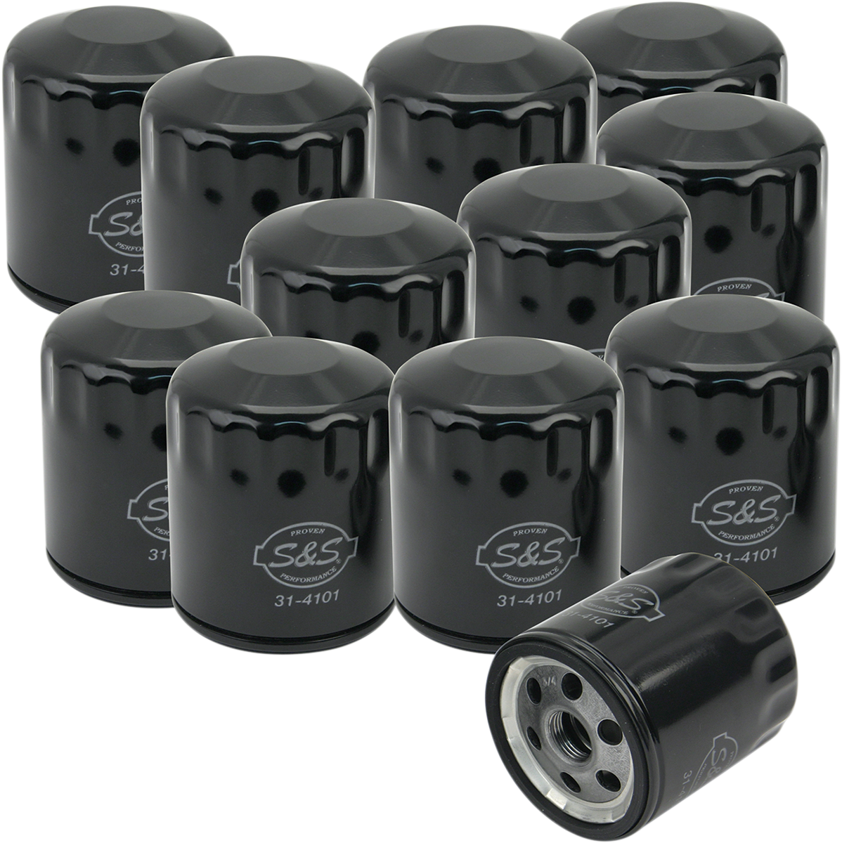 S&S CYCLE Oil Filters - Black - 12-Pack
