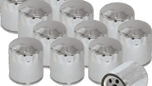 S&S CYCLE Oil Filters - Chrome - 12-Pack