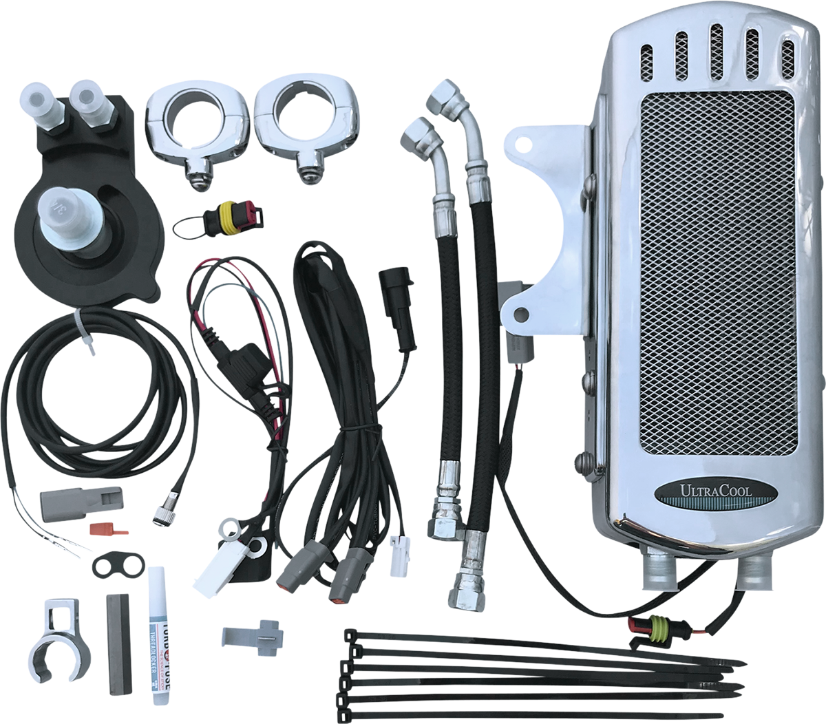 ULTRACOOL Side Mount Oil Cooler Kit - Chrome - Sportster