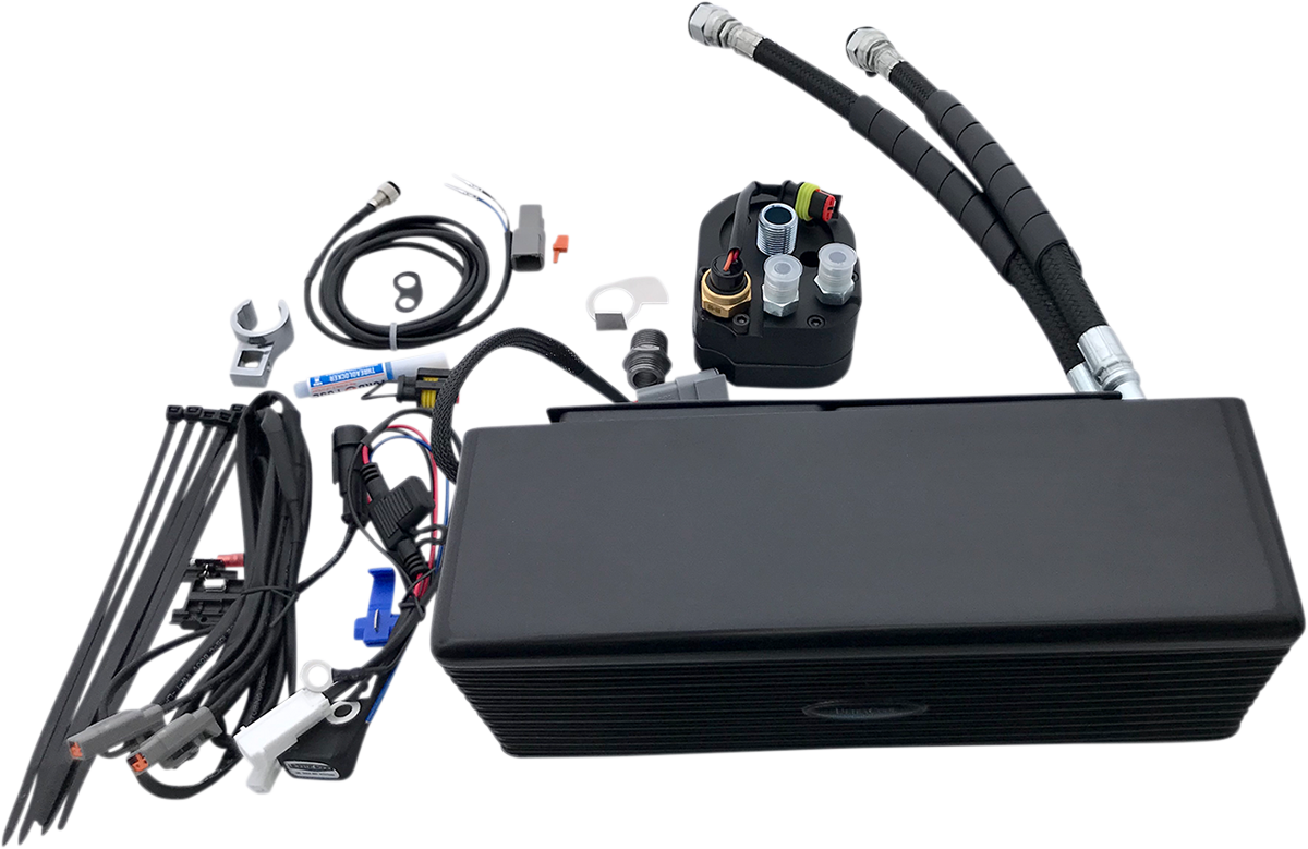 ULTRACOOL Oil Cooler Kit - Gloss Black - Dyna