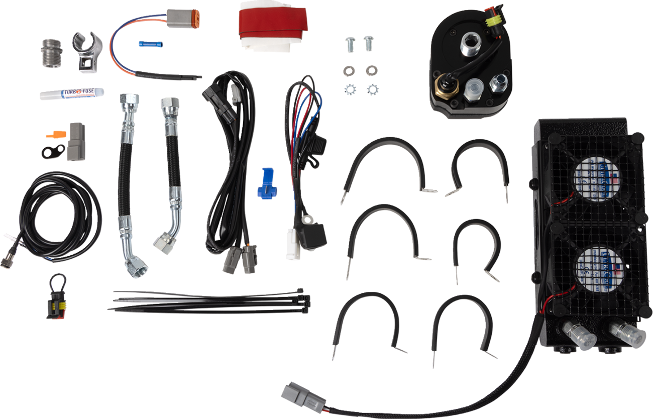 ULTRACOOL Oil Cooler Kit - Naked Black - Touring/Trike