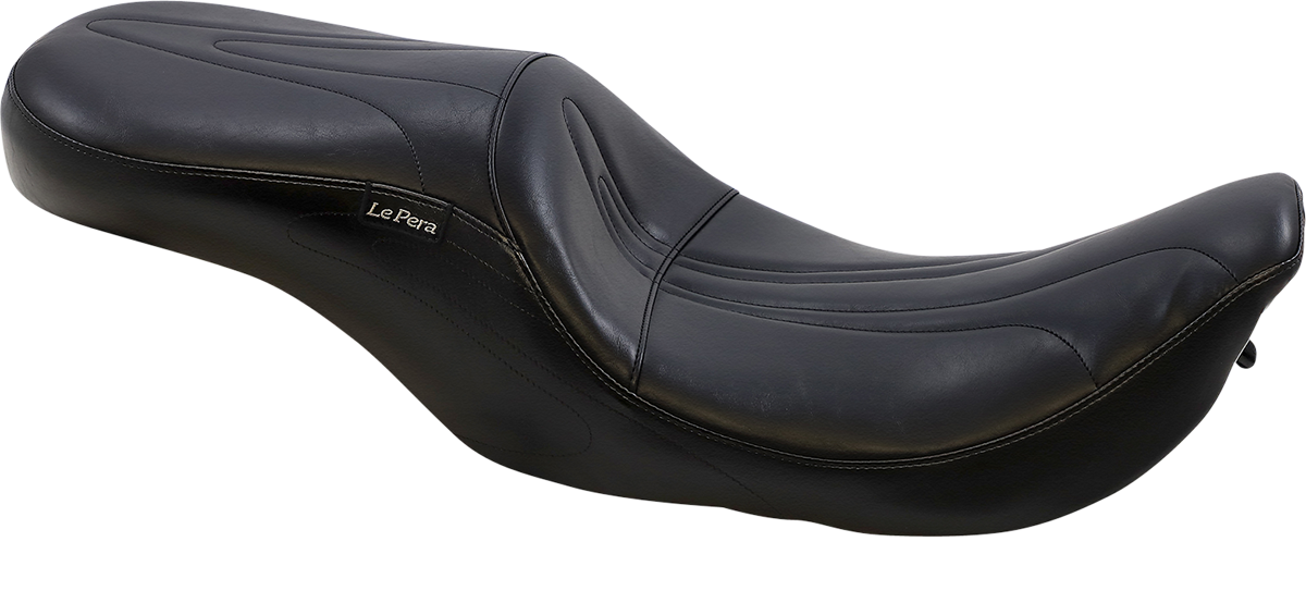 LE PERA Sorrento 2-Up Seat - Stitched - Black - FLHR '02-'07