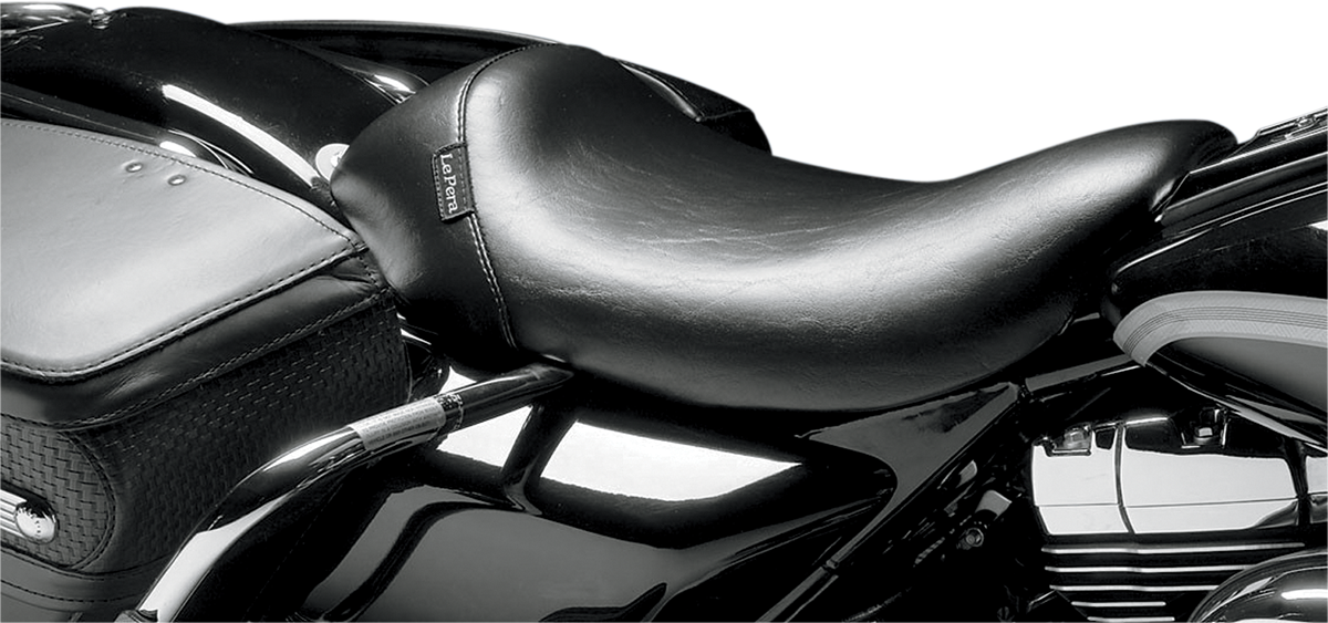 LE PERA Bare Bones Solo Seat - Smooth - Black - FLHR '97-'01
