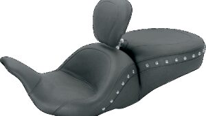 MUSTANG Lowdown Seat with Driver Backrest - Chrome Studded