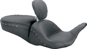 MUSTANG Lowdown Seat with Driver Backrest - Black Studded